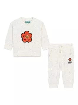 Kenzo Kids спортивный костюм Boke Flower в мелкую точку, нейтральный цвет