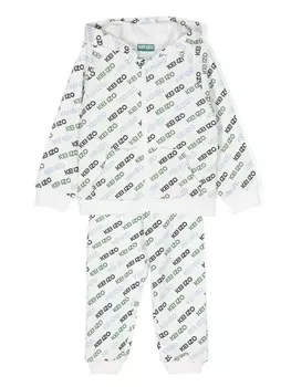 Kenzo Kids спортивный костюм с логотипом, белый