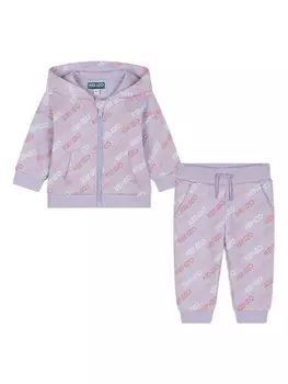 Kenzo Kids спортивный костюм с логотипом, фиолетовый