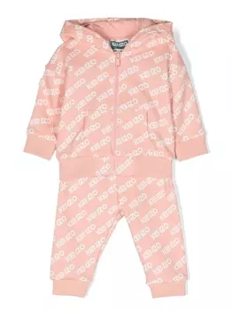 Kenzo Kids спортивный костюм с логотипом, розовый