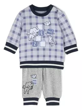 Kenzo Kids спортивный костюм с логотипом, синий