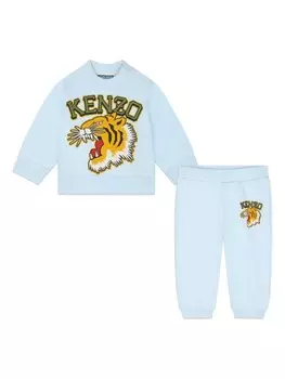 Kenzo Kids спортивный костюм с принтом Tiger, синий