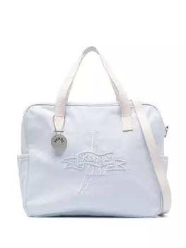 Kenzo Kids сумка для пеленания с вышитым логотипом, синий