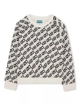Kenzo Kids толстовка с логотипом, нейтральный