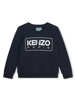 Kenzo Kids толстовка с логотипом, синий