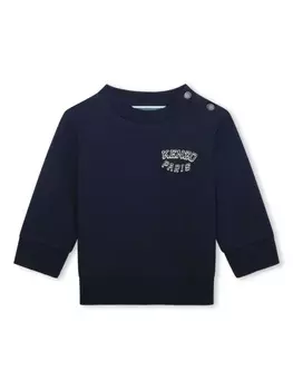 Kenzo Kids толстовка с логотипом, синий