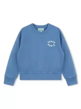 Kenzo Kids толстовка с логотипом, синий