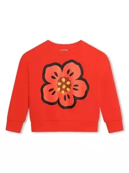Kenzo Kids толстовка с принтом Boke Flower, красный