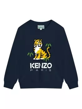 Kenzo Kids толстовка с принтом, синий