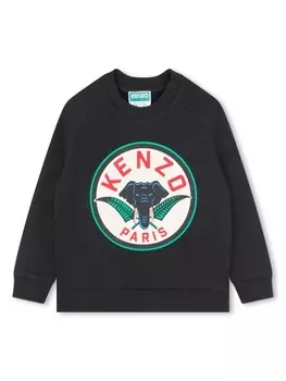Kenzo Kids толстовка Stamped, черный