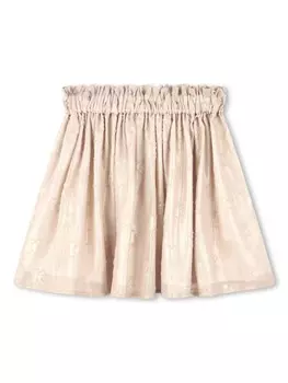 Kenzo Kids юбка А-силуэта с завышенной талией, нейтральный цвет