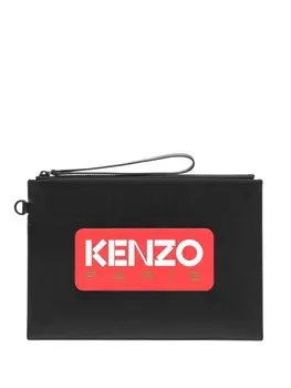 Kenzo клатч с логотипом, черный