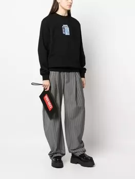 Kenzo клатч с логотипом, черный