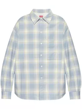 Kenzo клетчатая рубашка, синий