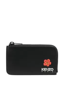 Kenzo кошелек на молнии с цветочным принтом, черный