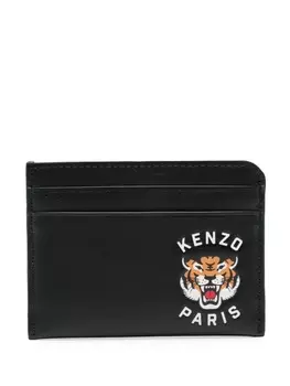 Kenzo кошелек с тисненым логотипом, черный
