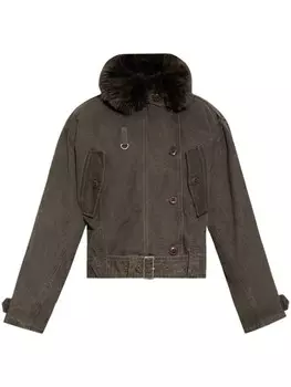 Kenzo куртка из искусственного меха, серый