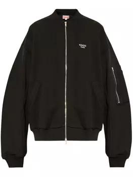 Kenzo куртка с вышитым логотипом, черный