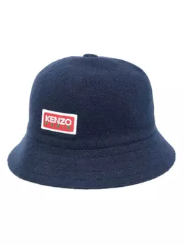 Kenzo logo-print bucket hat, синий