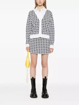 Kenzo мини-юбка с узорчатым жаккардом, белый