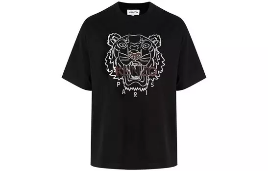 Футболка мужская Kenzo, черный / бело-серый