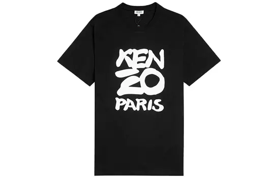 Футболка мужская Kenzo с объемным логотипом, черный / белый