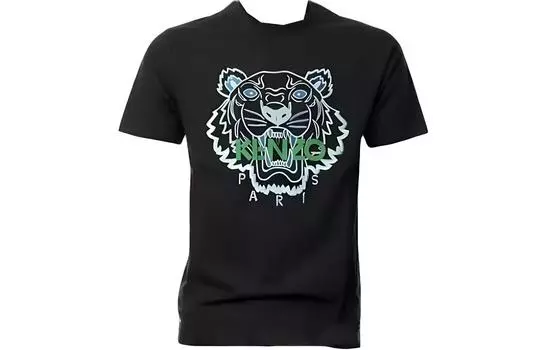 Футболка мужская Kenzo, черный / белый / зеленый