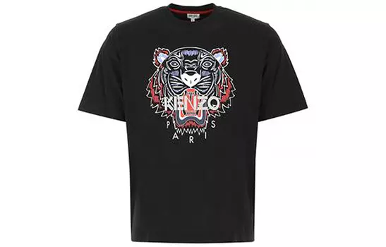 Футболка мужская Kenzo с принтом тигра, черный