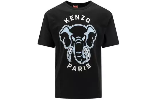 Футболка мужская Kenzo с принтом слона, черный
