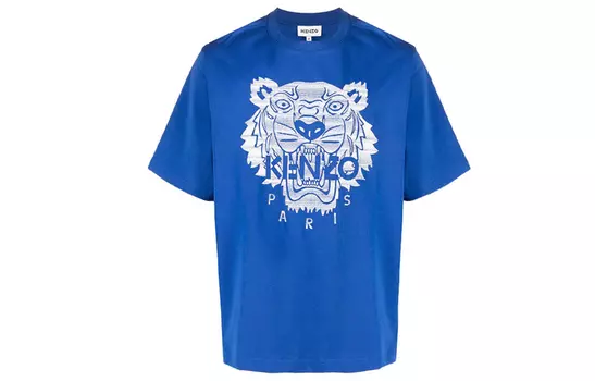 Футболка мужская Kenzo, синий / белый