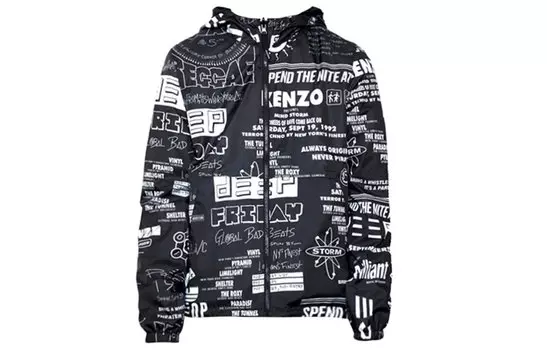 Куртка мужская Kenzo с принтом, черный / белый