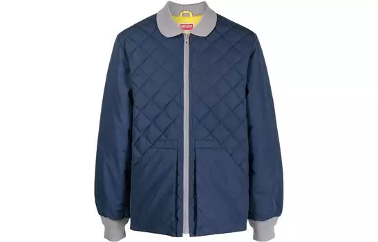 Куртка мужская Kenzo Two-tone Diamond-quilt, синий / серый