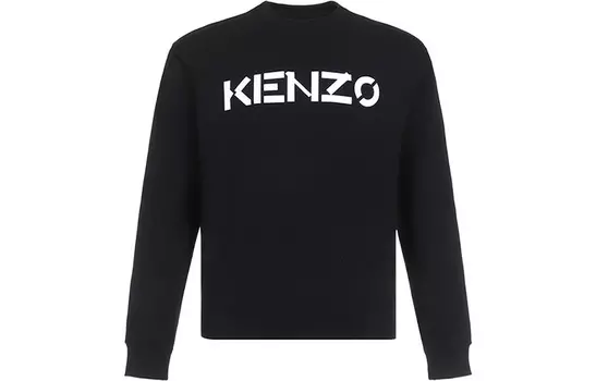 Толстовка Kenzo Letter Logo мужская, черный / белый