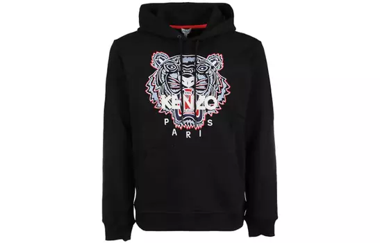 Толстовка мужская Kenzo Paris Classic Tiger Head, черный / белый
