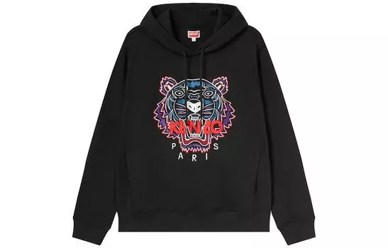 Толстовка мужская Kenzo с цветным логотипом, черный