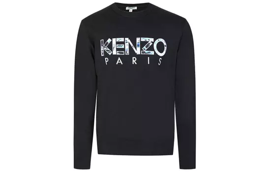 Толстовка мужская Kenzo, черный / бело-синий
