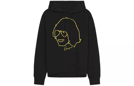 Толстовка мужская Kenzo с принтом, черный / желтый
