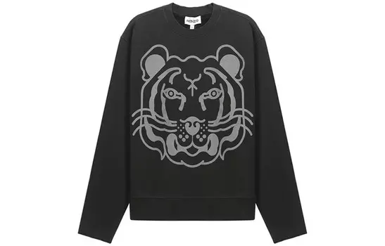 Толстовка мужская Kenzo с принтом тигра, черный
