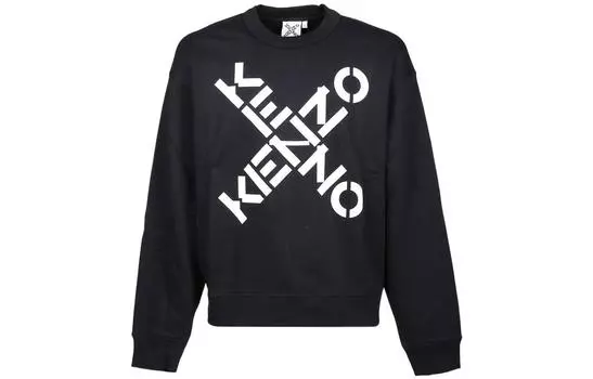 Толстовка мужская Kenzo с объемным логотипом, черный