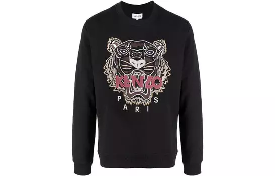 Толстовка мужская Kenzo Tiger Head Embroidery Printing, черный