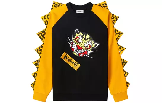 Толстовка Kenzo Men с принтом, черный / желтый
