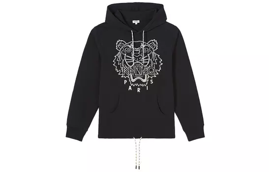 Толстовка Kenzo Paris с капюшоном, черный / белый