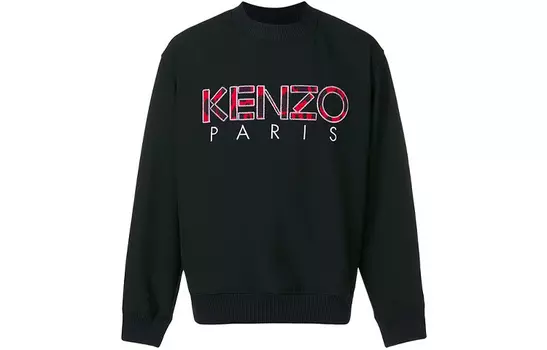 Толстовка мужская Kenzo Letter Logo, черный / красный