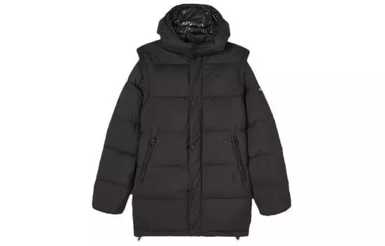 Пуховик мужской Kenzo с капюшоном, черный