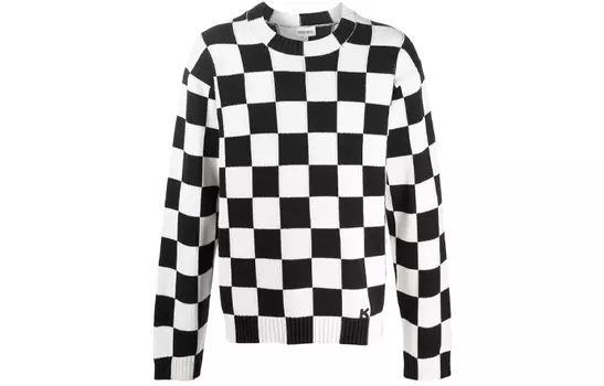 Свитер мужской Kenzo в клетку, белый / черный