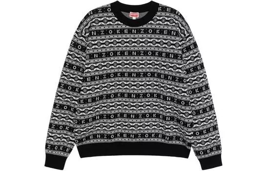 Джемпер мужской Kenzo Logo-jacquard Wool, черный