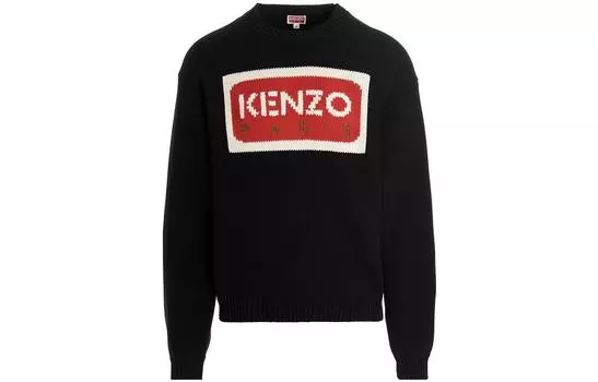 Свитер мужской Kenzo Logo Intarsia, черный