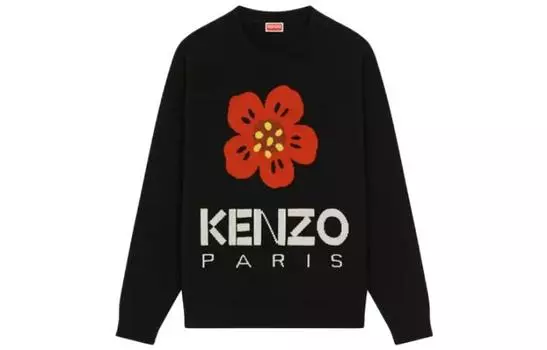 Свитер мужской Kenzo Boke Flower Intarsia-Knit, черный