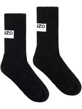 Kenzo носки с логотипом, черный