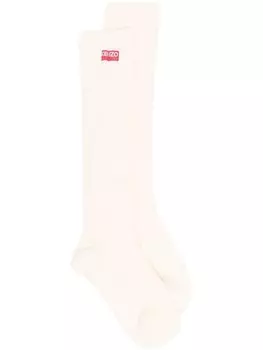 Kenzo носки с нашивкой-логотипом, серый